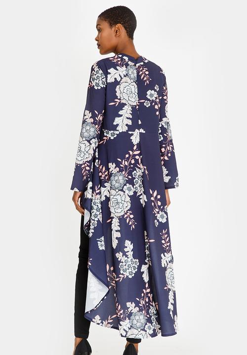Revenge - Hi-Lo Waterfall Detail Top Navy