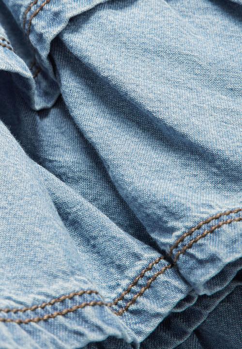 Next - Denim Ra-Ra Skirt Pale Blue