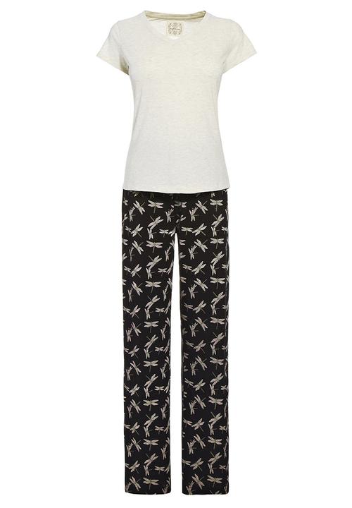 Next - Dragonfly-print pyjama set Black/White