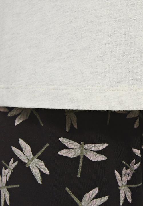 Next - Dragonfly-print pyjama set Black/White