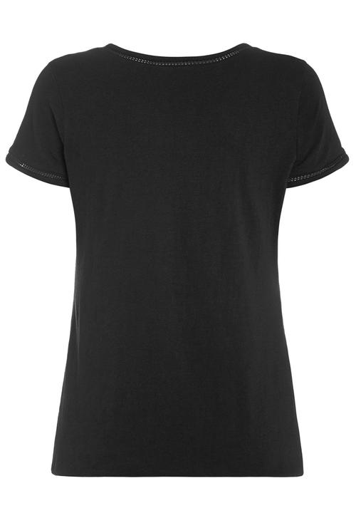 Next - Bubble hem top Black