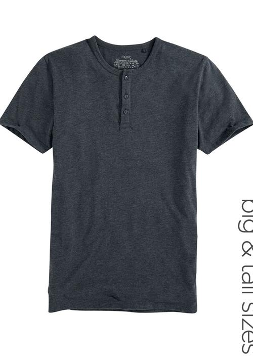 Next - Grandad T-shirt Dark Grey