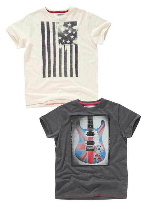 Next - Guitar And Flag T-Shirt 2-Pack Multi-colour