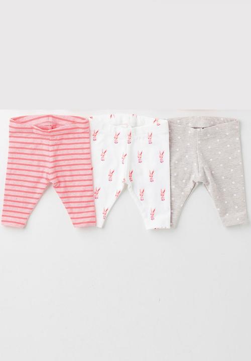 Next - 3-pack Bunny Leggings Multi-colour