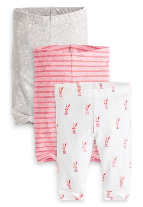 Next - 3-pack Bunny Leggings Multi-colour