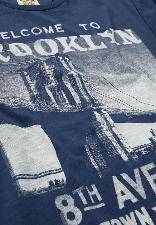 Next - Brooklyn-print T-shirt Blue