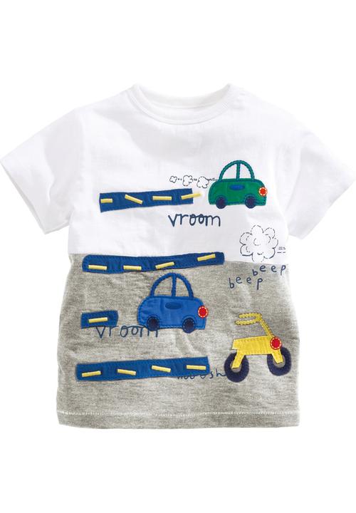 Next - Applique Cars T-Shirt Multi-colour