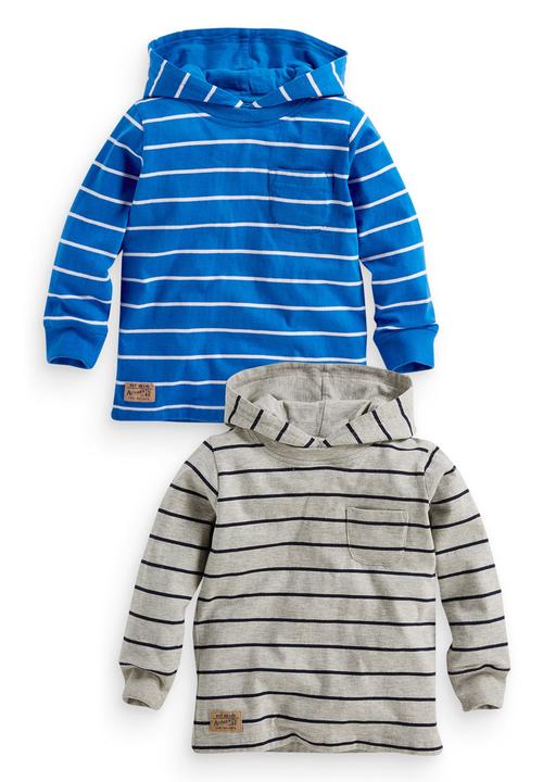 Next - 2-pack Stripe Hoodie Blue/Grey