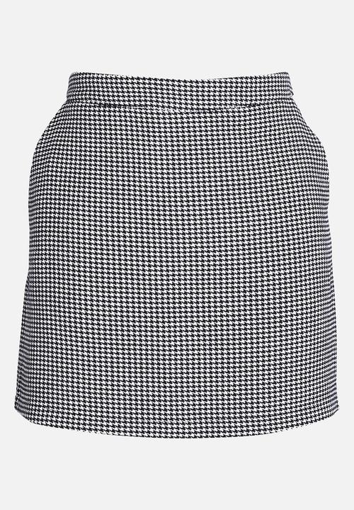 Forever21 - Houndstooth Mini Skirt Grey