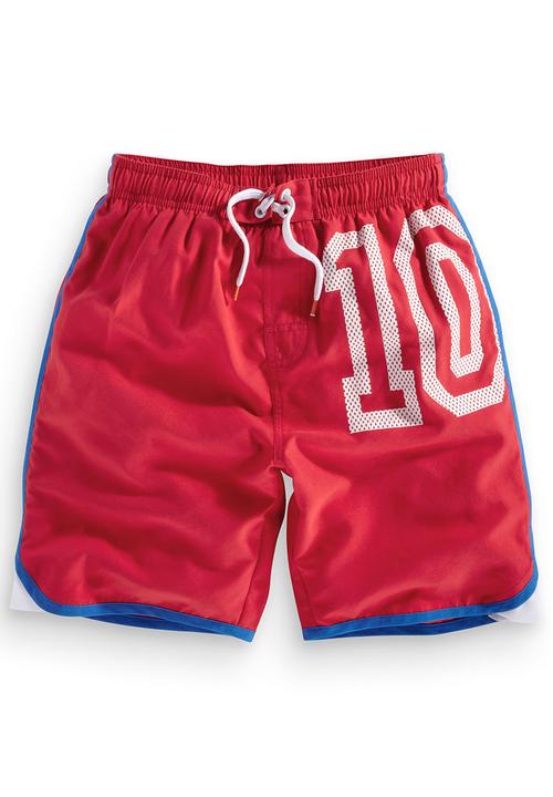 Next - Football Swim Shorts Red