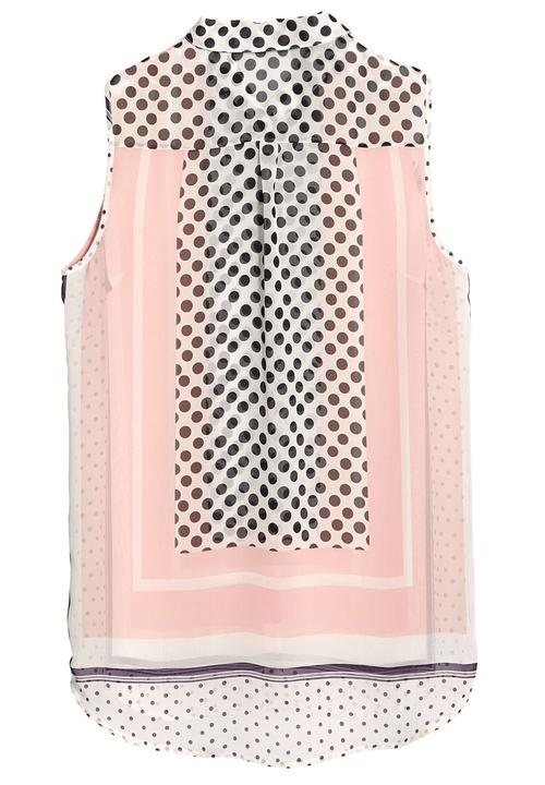 Next - Printed sleeveless shirt pale Pink