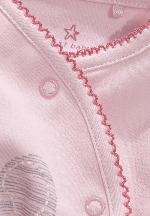 Next - Three Pack Pink Character Sleepsuits Pale Pink