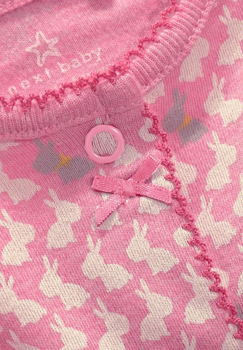 Next - Three Pack Pink Character Sleepsuits Pale Pink