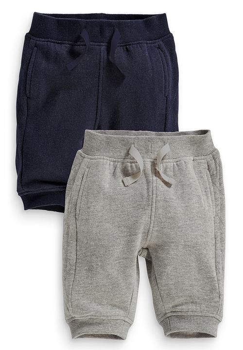 Next - 2-pack Quilted Joggers Blue/Grey