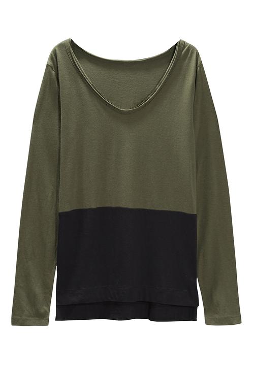 Next - V-Neck Modal Blend Long Sleeve Top Black