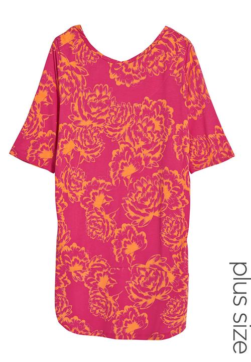 Next - Floral v-neck t-shirt Pink