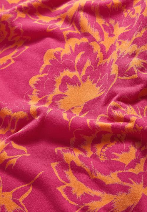 Next - Floral V-neck tunic mid Pink
