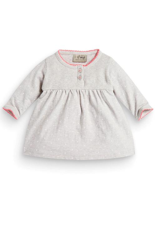 Next - Spot Jersey Dress Pale Grey Pale Grey