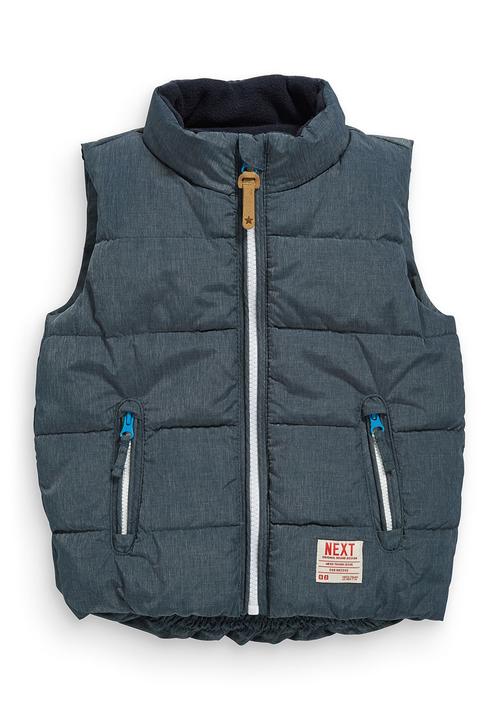 Next - Denim look gilet Mid Blue