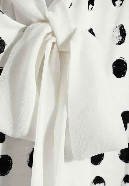 Next - Tie Neck Shell Top Milk