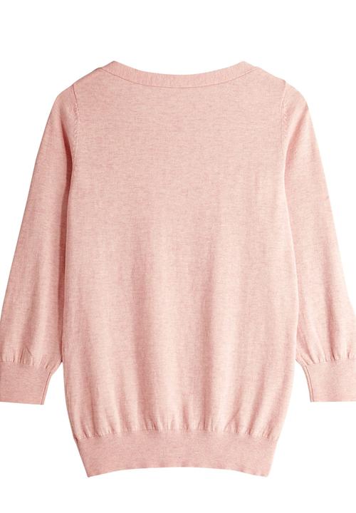 Next - Boat-neck Sweater Pale Pink