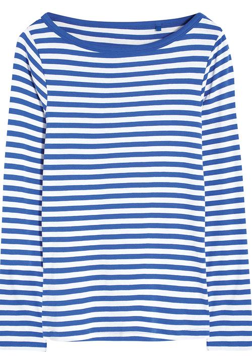 Next - Stripe Top Blue/White Blue and White