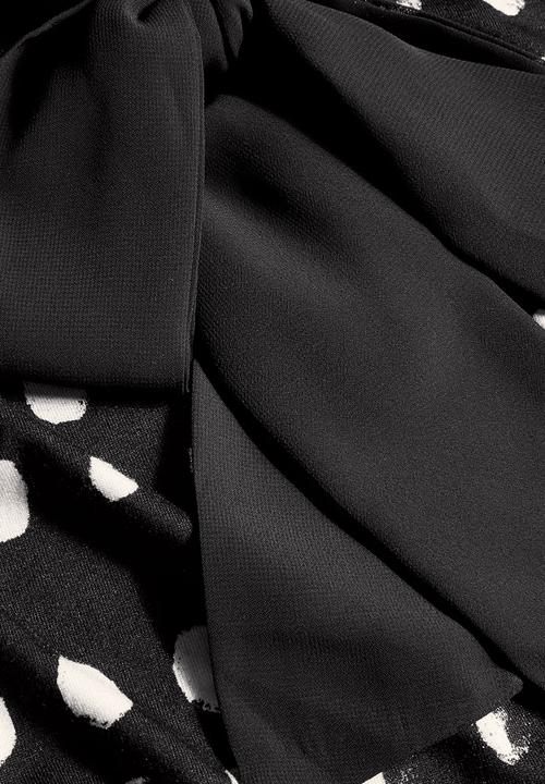 Next - Tie Neck Shell Top Black