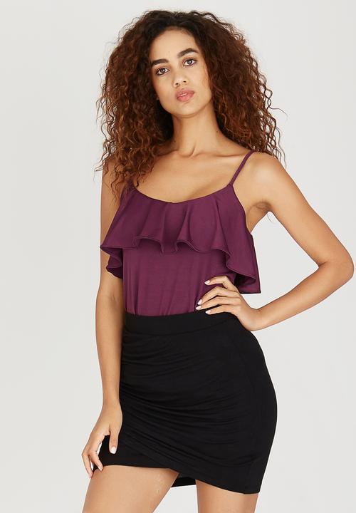 c(inch) - Frill Cami Dark Purple