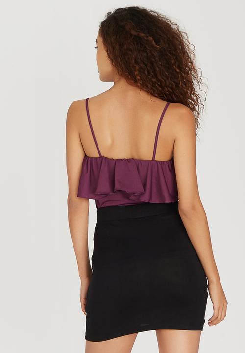 c(inch) - Frill Cami Dark Purple