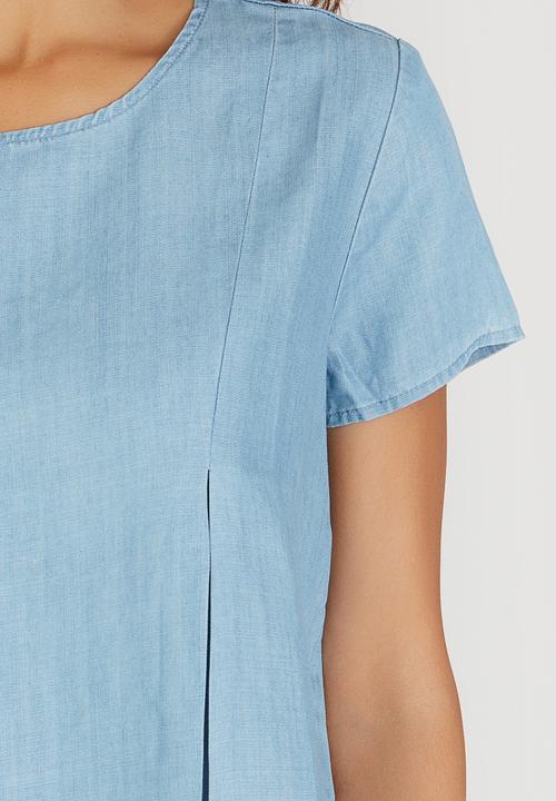 RVCA - Lumina Chambray Top Mid Blue