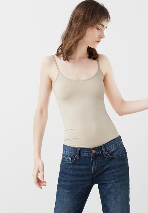 MANGO - Essential Cami Beige
