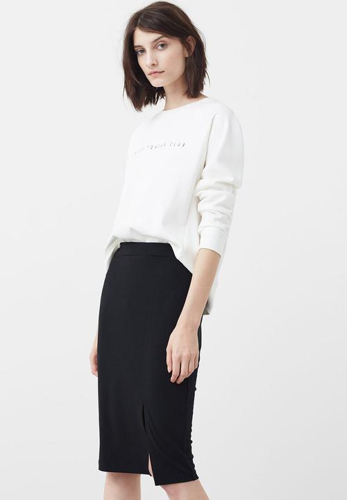 MANGO - Stretchy Pencil Skirt Black