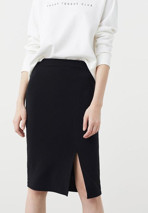 MANGO - Stretchy Pencil Skirt Black