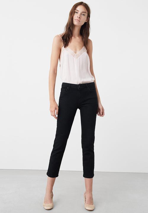 MANGO - Lace Detail Top Pale Pink