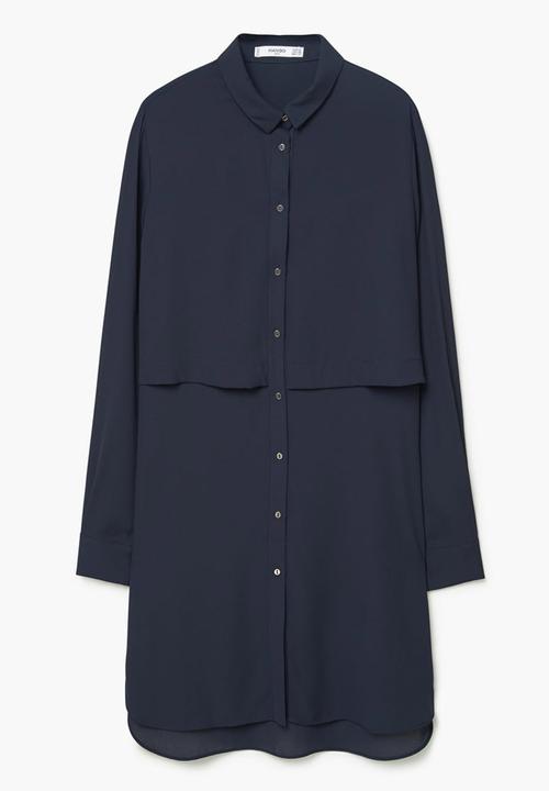 MANGO - Double Layer Shirt Navy