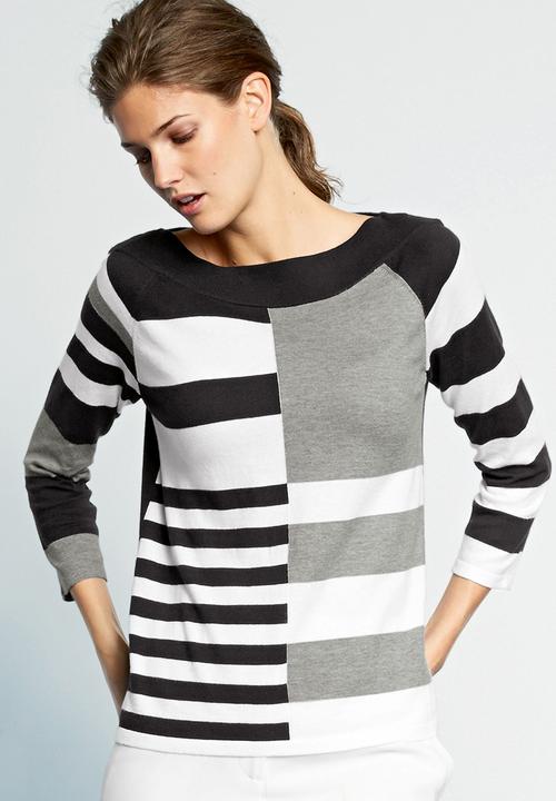 Next - Monochrome Bardot Sweater Multi-colour