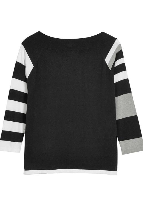 Next - Monochrome Bardot Sweater Multi-colour