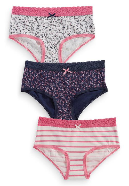 Next - 3-pack Floral Hipsters Multi-colour