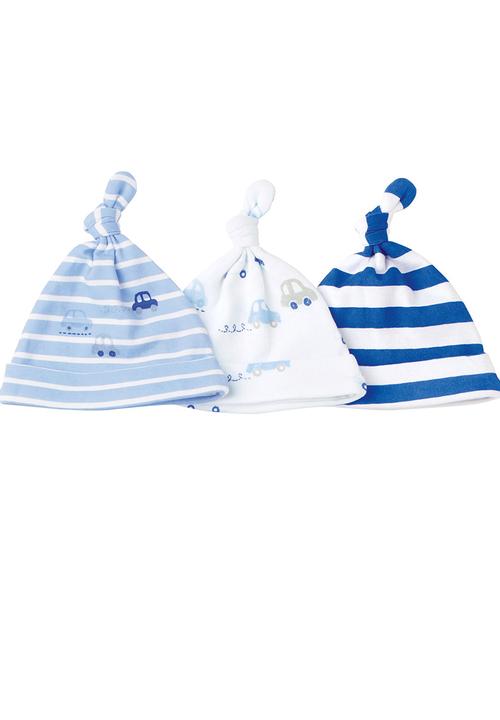 Next - 3-pack Car Hats Blue/White Blue and White