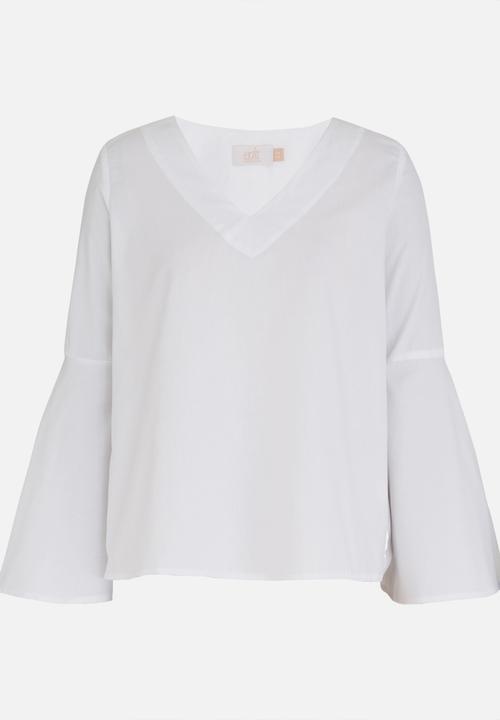 edit - Tunic with Bell Sleeve White