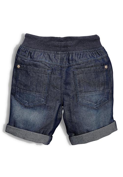 Next - Rib Waist Denim Shorts Dark Blue
