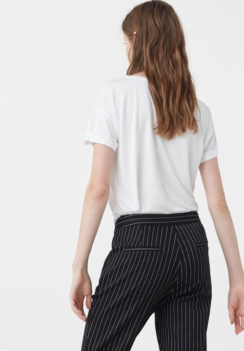 MANGO - Glitter Print T-shirt White