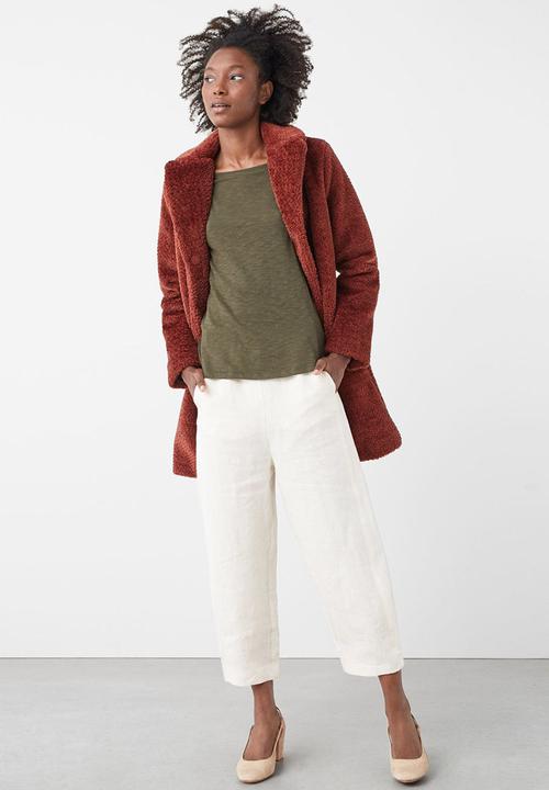 MANGO - Flecked Long Sleeve T-shirt Khaki Green