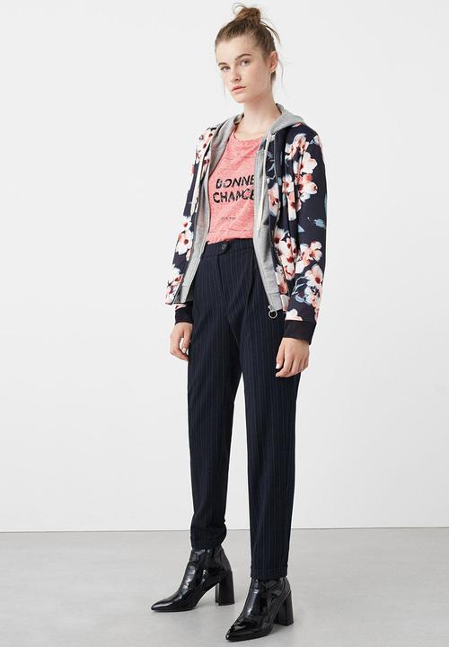 MANGO - Sequined Detail T-shirt Coral