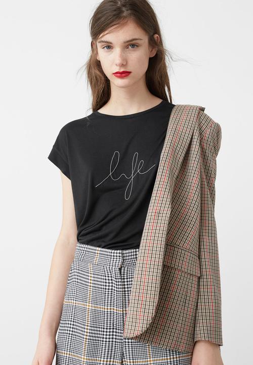 MANGO - Decorative Chain T-shirt Black