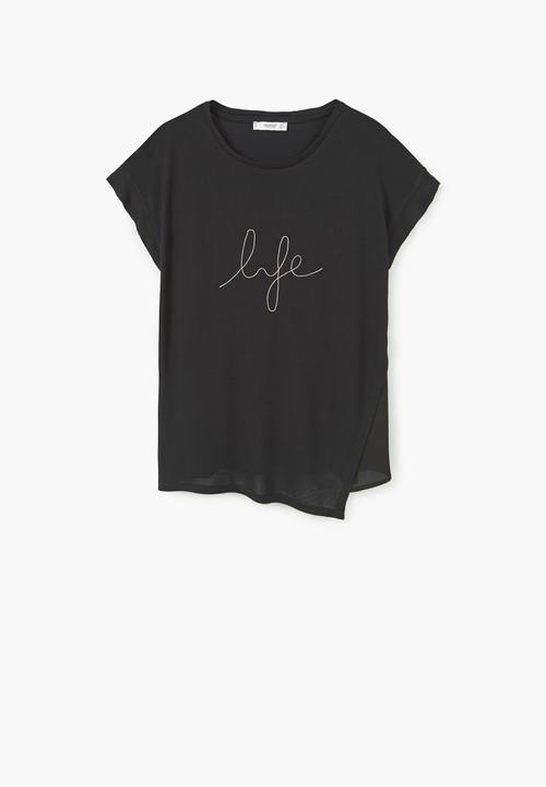 MANGO - Decorative Chain T-shirt Black