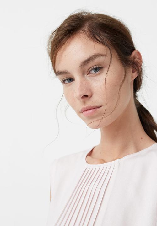 MANGO - Pleated Panel Top Neutral