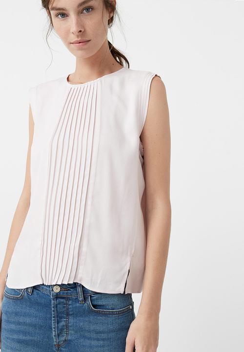 MANGO - Pleated Panel Top Neutral