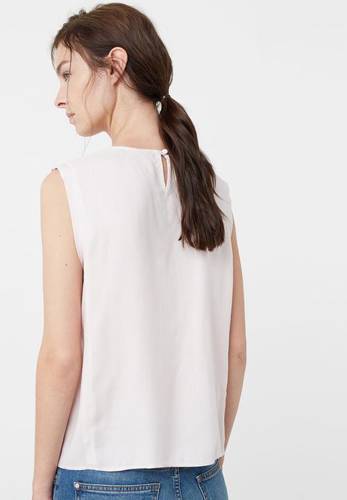 MANGO - Pleated Panel Top Neutral