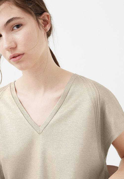 MANGO - Short Sleeve Top Gold